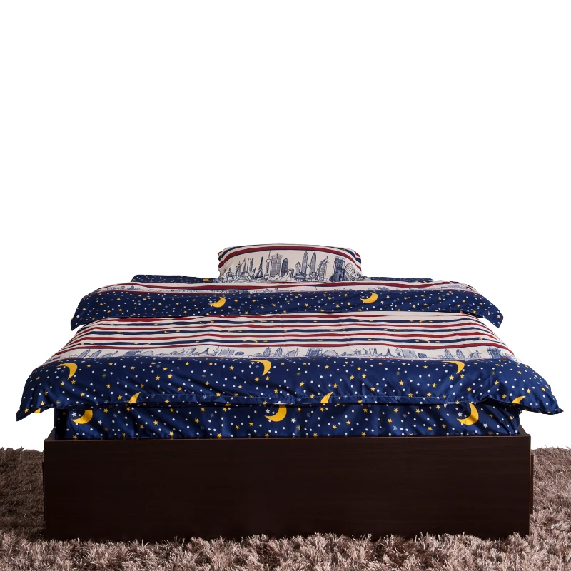 HomCom Modern 4 Drawer Storage Bed - Brown