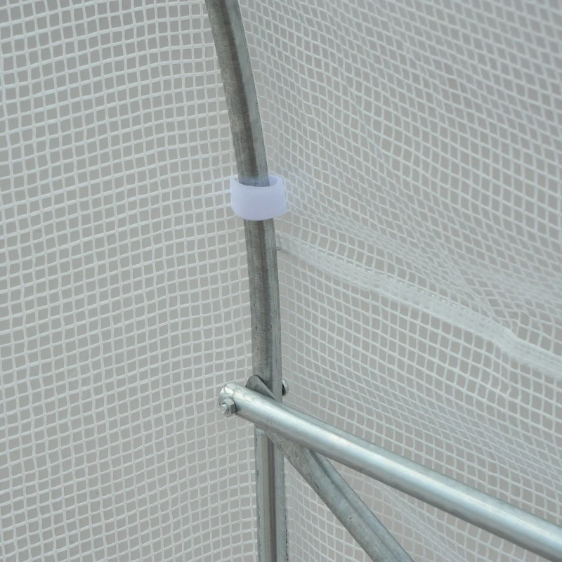 Outsunny 11' x 10' x 7' Outdoor Portable Walk-In Tunnel Greenhouse with Windows - White