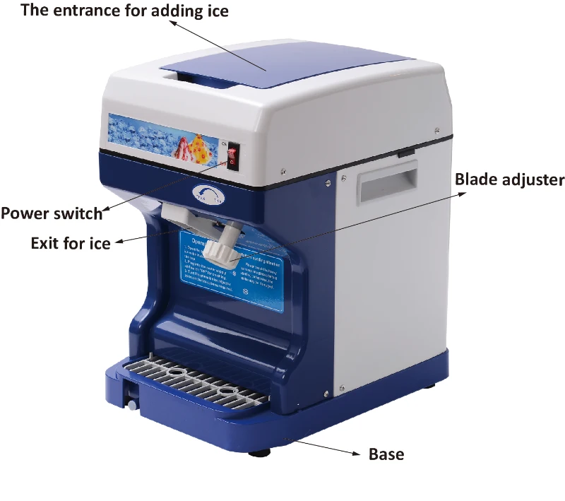 HomCom Shaved Ice Electric Ice Shaver Machine - Blue