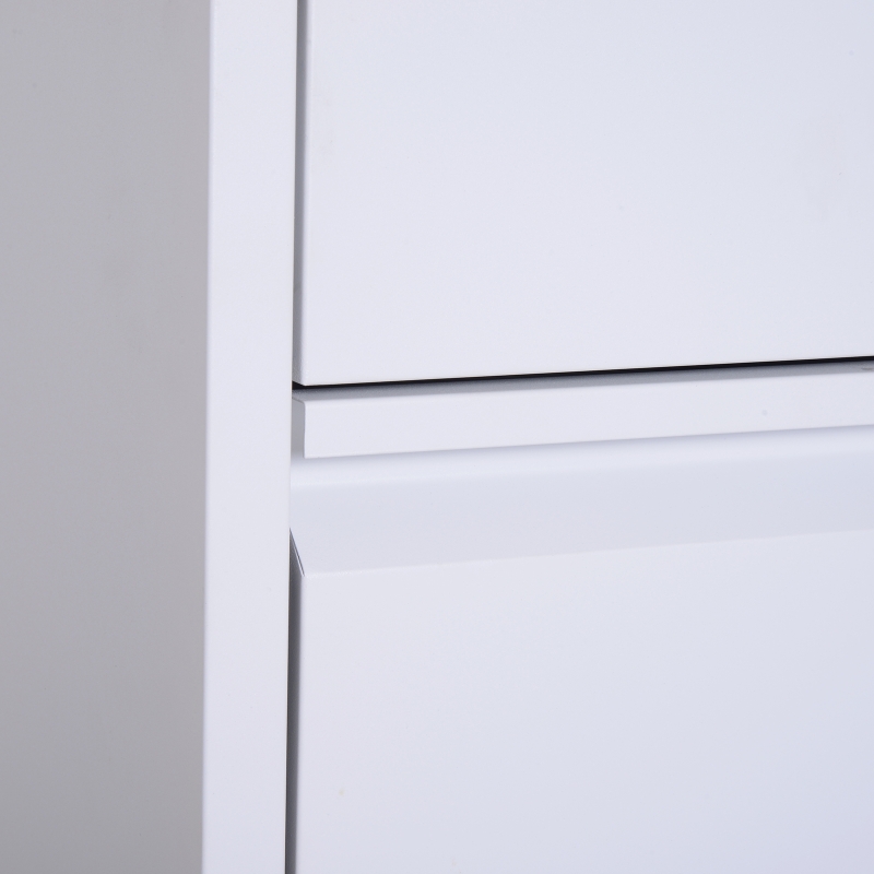 Vinsetto Metal 4 Drawer Vertical Locking Filing Cabinet - White