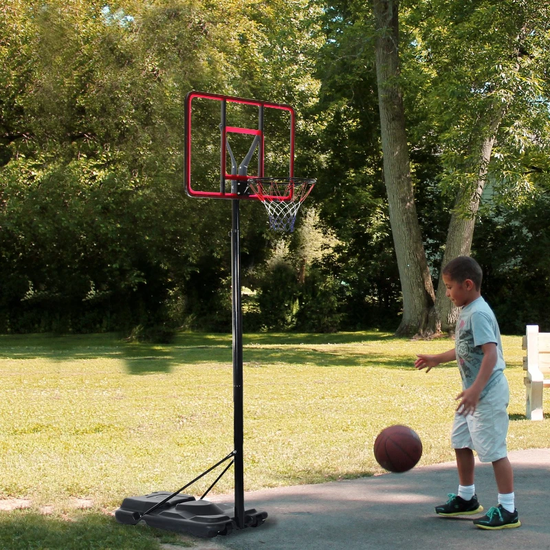 Open Box Aosom 44" Clear Backboard Height Adjustable Portable Basketball Hoop