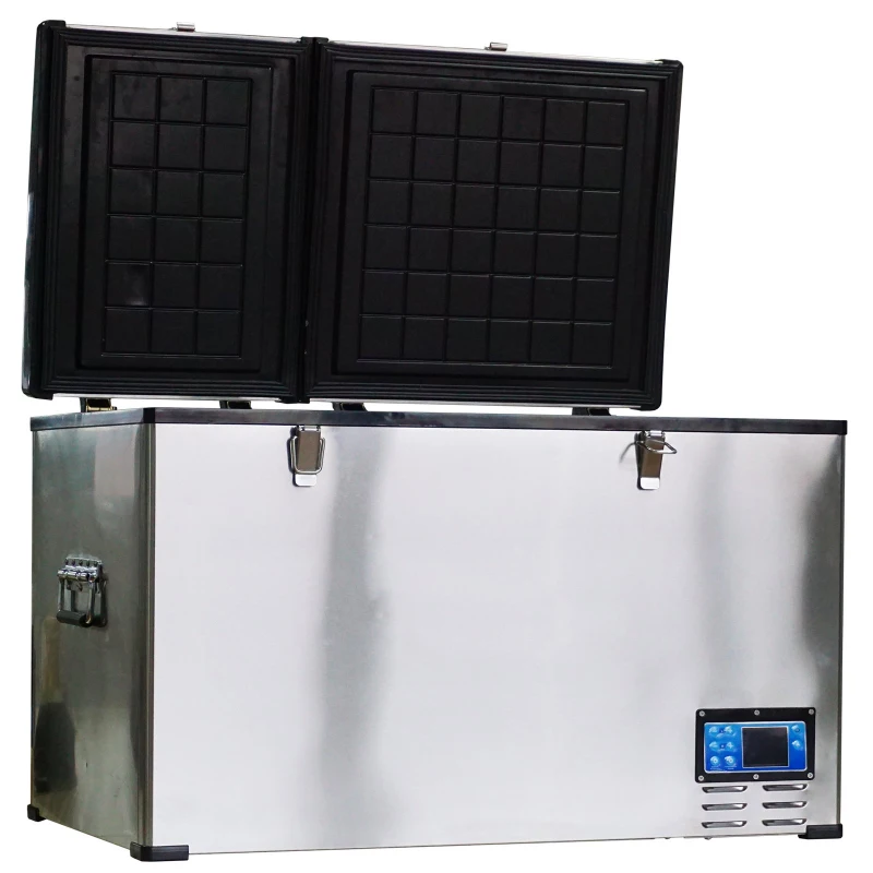 HomCom 12V/24V Portable Car Freezer Refrigerator Mini Fridge Cooler - 100 Liter