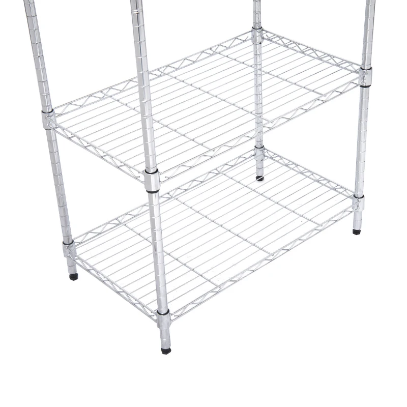 HomCom 47" Bakers Rack Organizer Kitchen Prep Station with Cutting Board