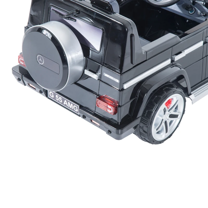 Mercedes-Benz G55 12V Kids Electric Battery Toy Ride-On Car w/ Remote Control - Black