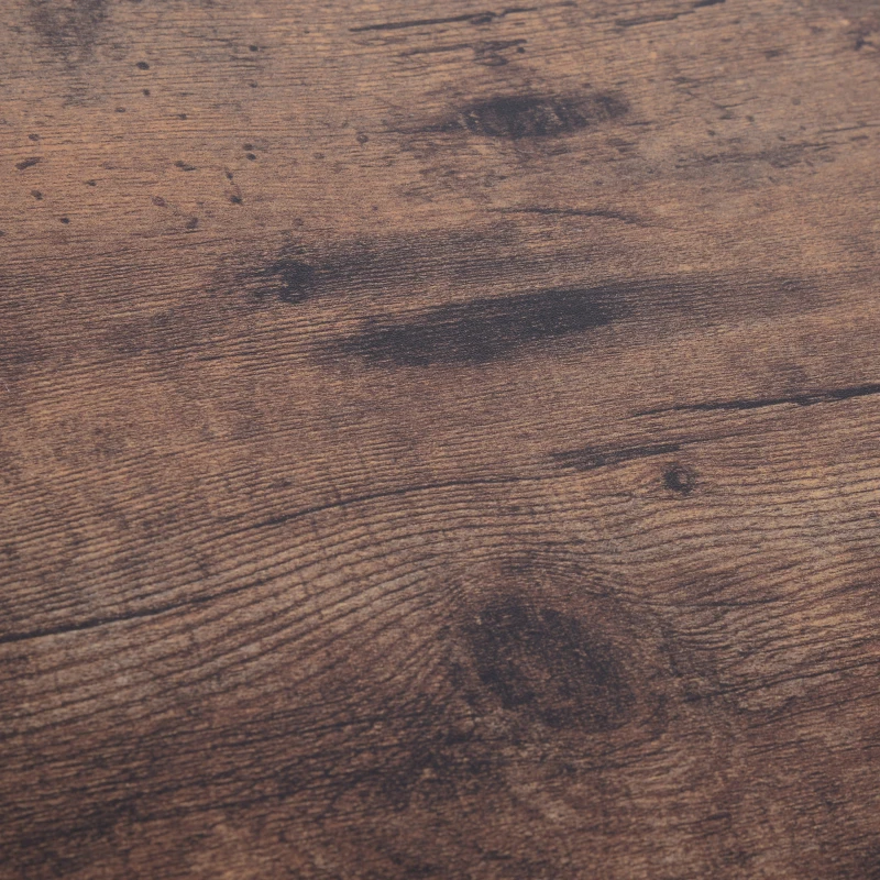 Industrial Style Coffee Cocktail Table Modern with Storage Shelf for Living Room Wood Grain Look