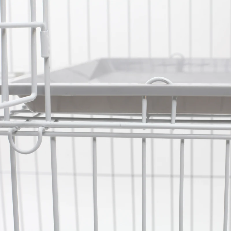 PawHut 48" Steel Wire Vertical Cat Pet Cage - White