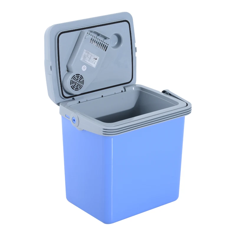 Outsunny 33 Quart 12V AC/DC Thermoelectric Portable Cooler / Warmer w/ Car Adapter - Blue