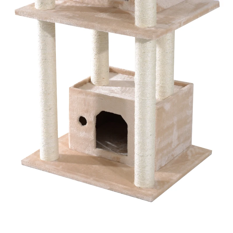 Pawhut 51” Cat Tree Tower - Beige