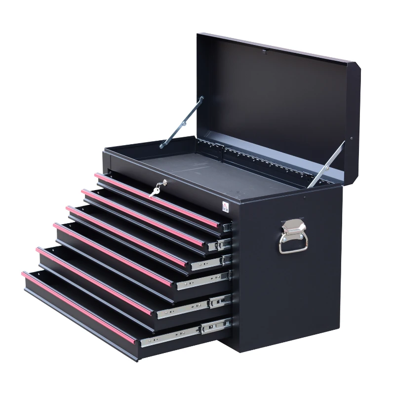 HomCom Tool Chest Storage Cabinet w/ 6 Sliding Drawer & Handle