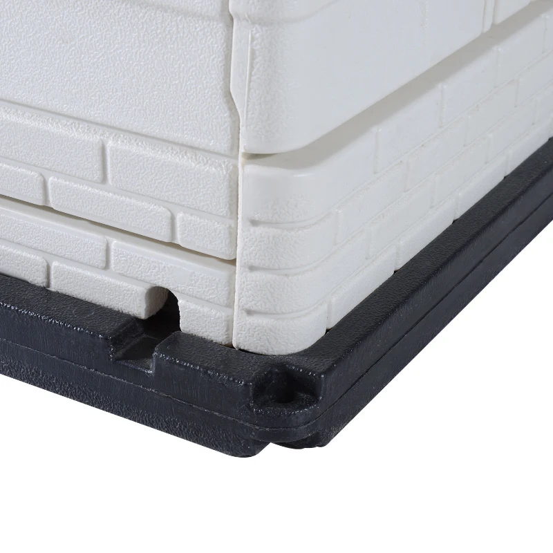 Pawhut 35"L x 27"W x 27"H Plastic Snap Together Outdoor Dog House - Green/White/Black