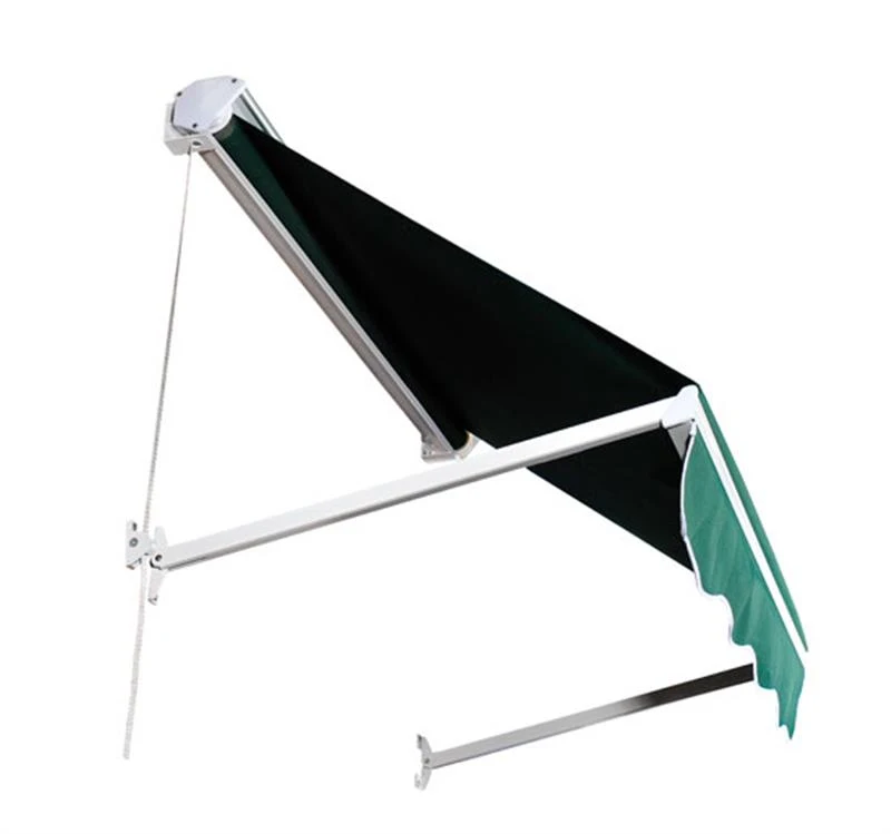 Outsunny 6' Drop Arm Manual Retractable Window Awning - Green