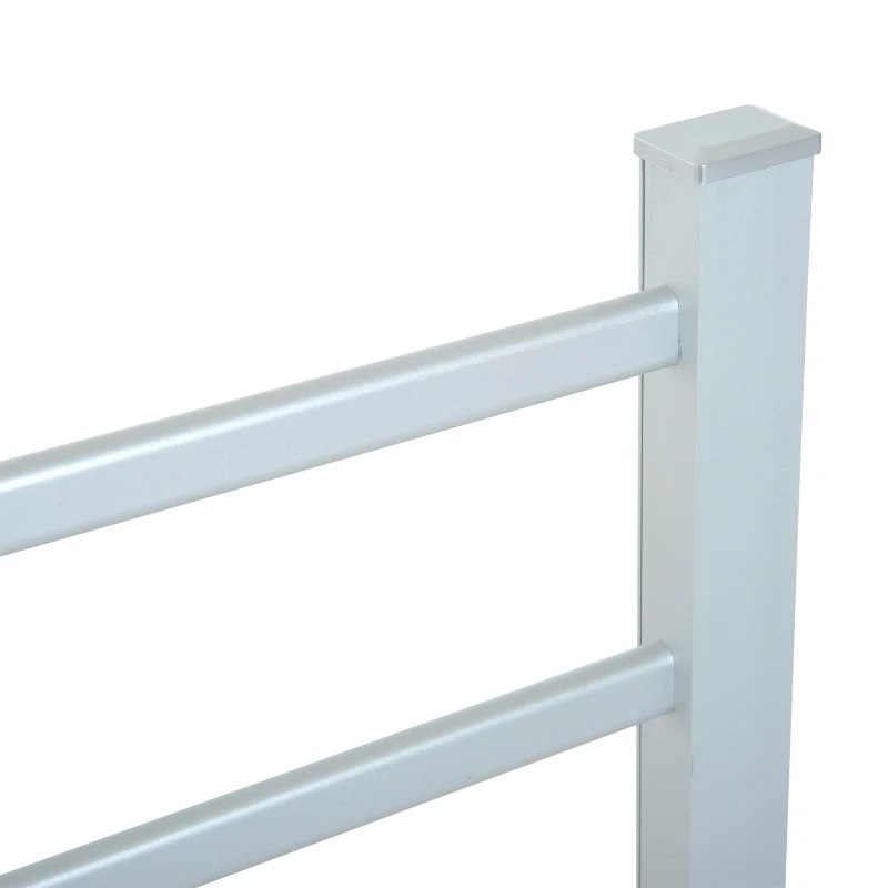 HomCom 6-Bar Bathroom Freestanding Aluminum Electric Heated Towel Warmer Drying Hanger Rack