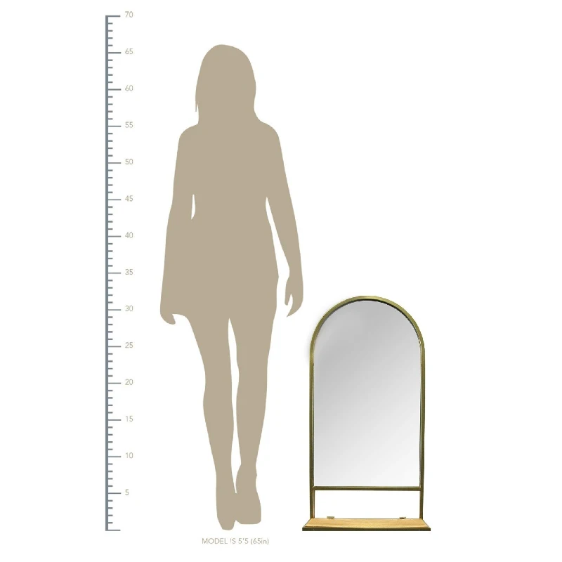 Stratton Madeline Mirror with Collapsible Shelf