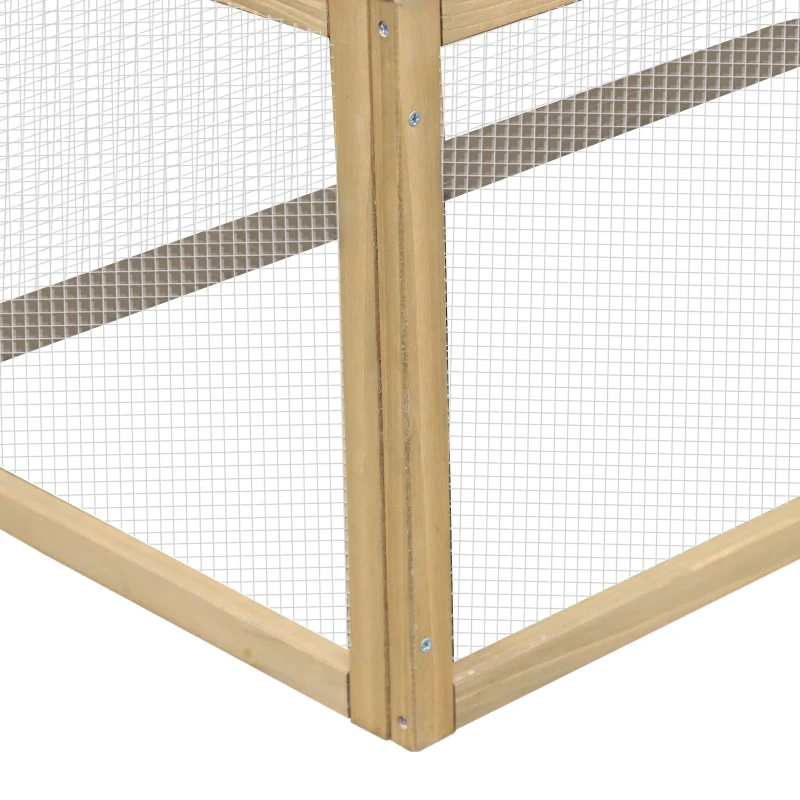 PawHut Outdoor Wooden Chicken Coop Hen House with Nesting Box and Run