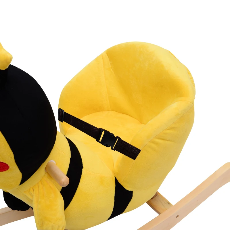Qaba Kids Plush Rocking Horse-Style Bumble Bee Theme Chair