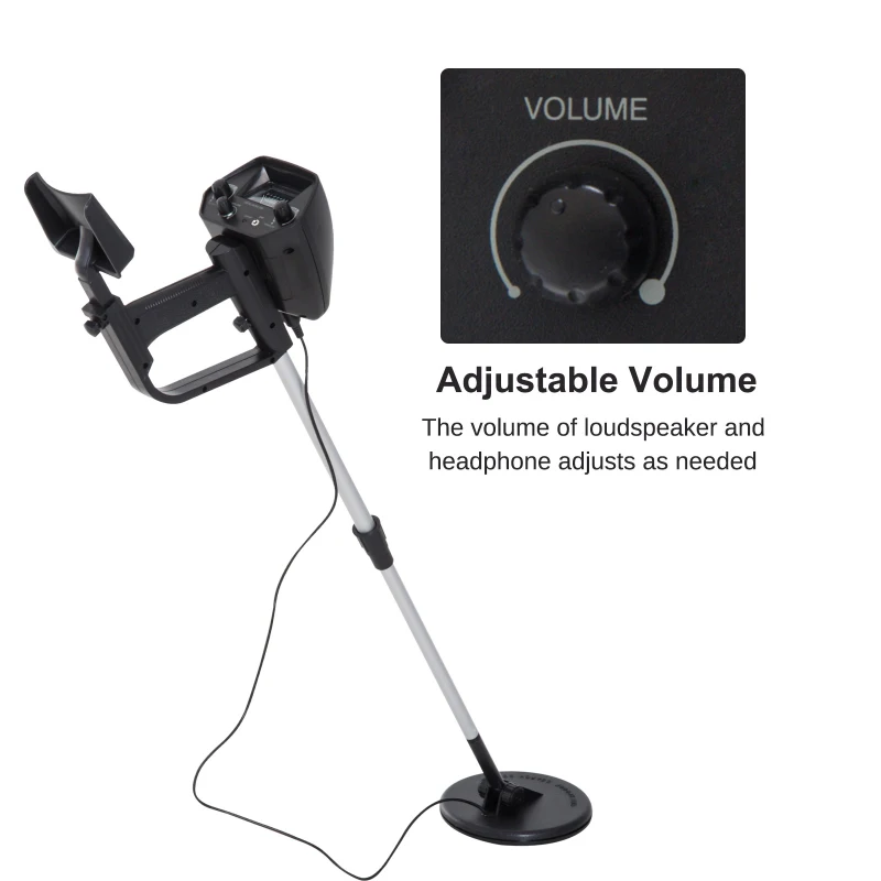 Outsunny Aluminum 2 Modes Metal Detector Lightweight Patio with Water-resistant Coil - Black
