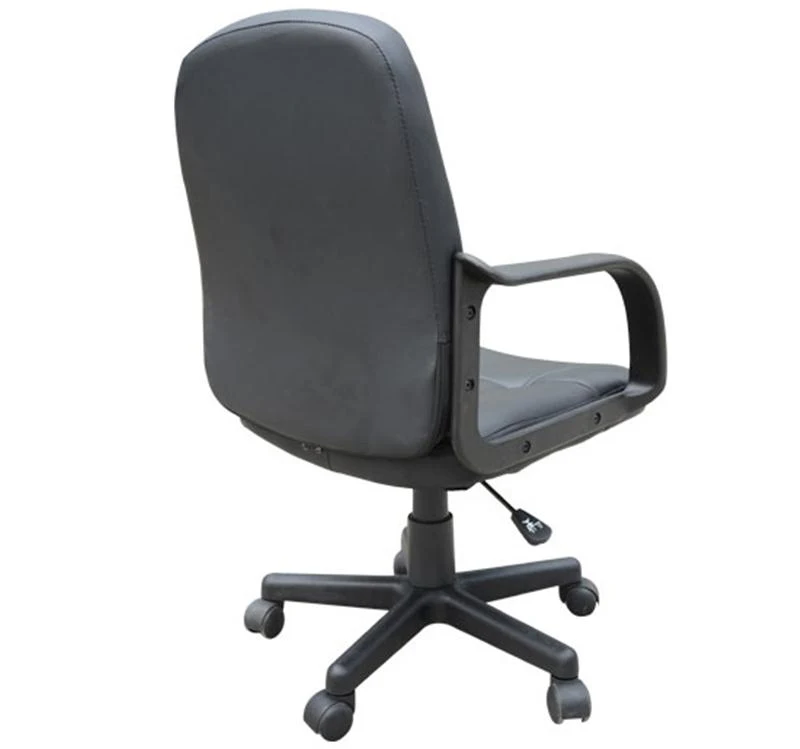 HomCom PU Leather Mid Back Executive Office Chair - Black