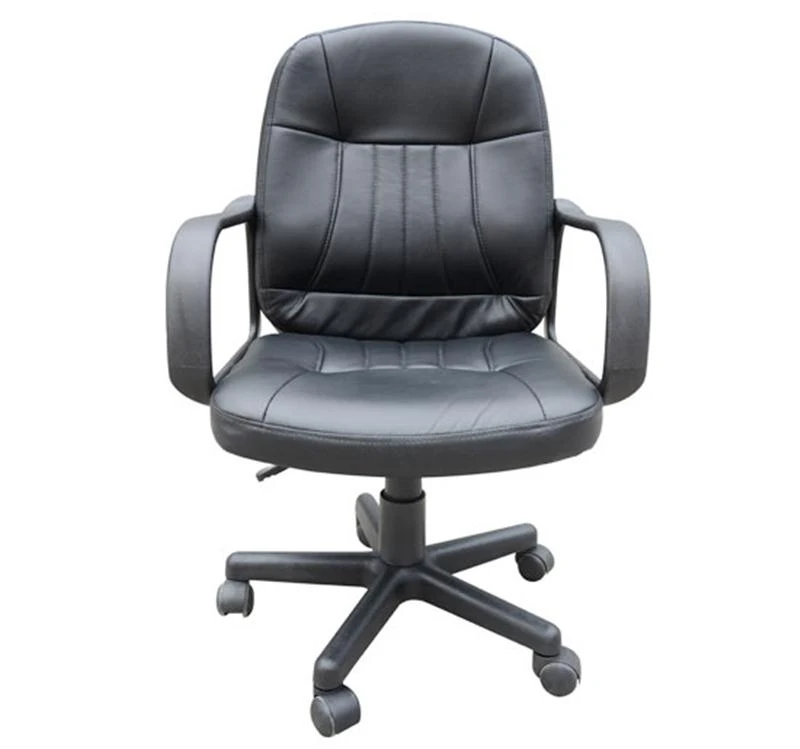 HomCom PU Leather Mid Back Executive Office Chair - Black