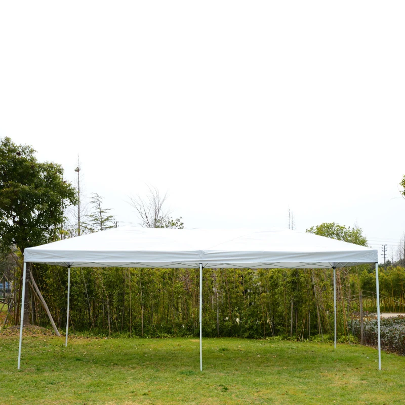Outsunny 10' x 20' Pop Up Canopy Tent with Netting, Heavy Duty Large Party Tent, Instant Sun Shelter, with Carry Bag, for Backyard Garden Patio, Cream White