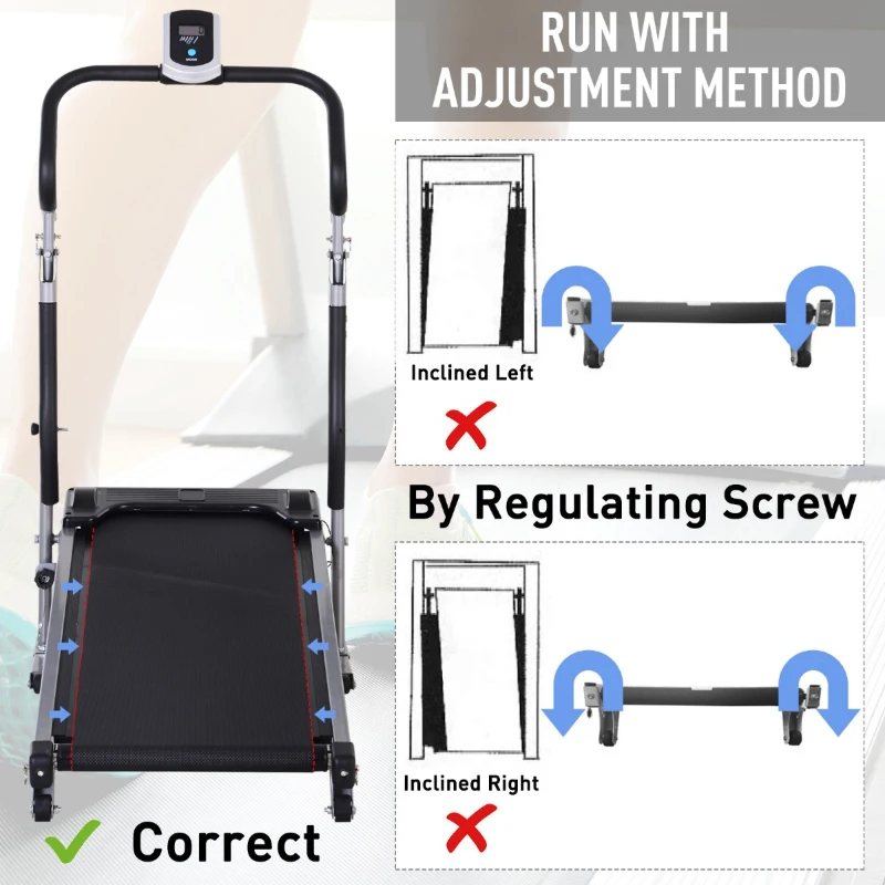 Soozier 2-in-1 Foldable Treadmill Walking Pad Manual Treadmill Machine Sit Up Bench with LCD Screen Home Exercise Fitness