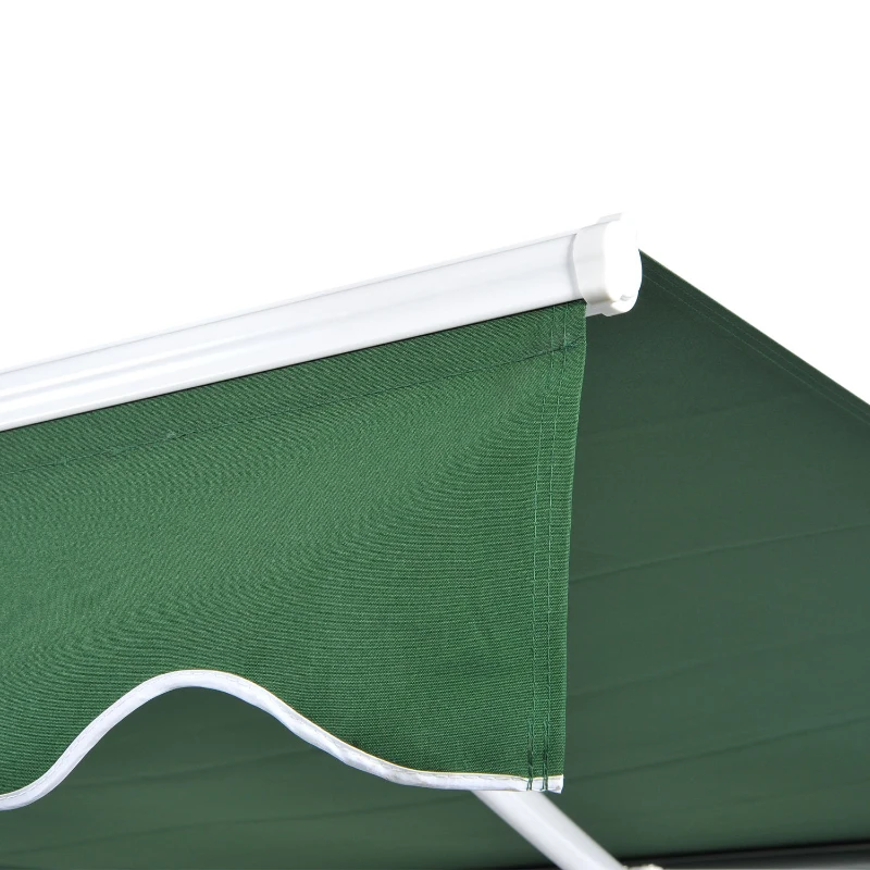 Open Box Outsunny 10' x 8' Exterior Manual Window Awning Sun Rain Shade Cover - Green