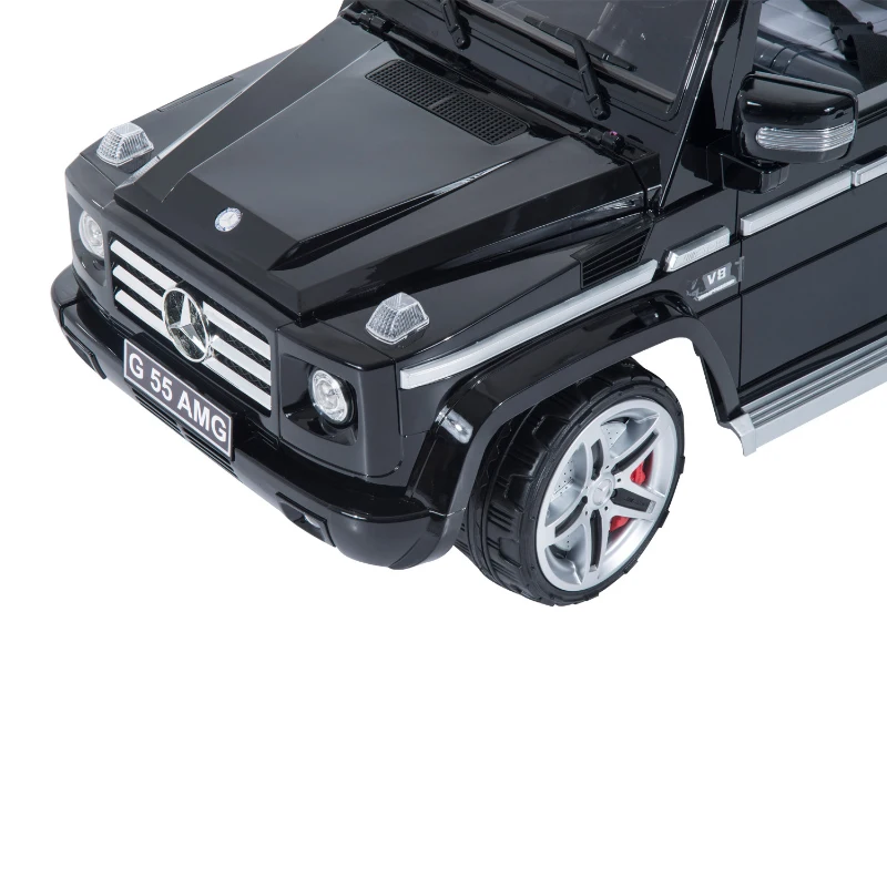 Mercedes-Benz G55 12V Kids Electric Battery Toy Ride-On Car w/ Remote Control - Black