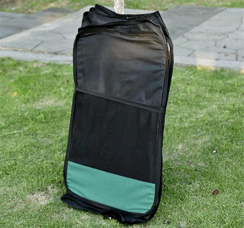 Pawhut 46" Deluxe Soft Sided Folding Pet Playpen Crate - Green / Black