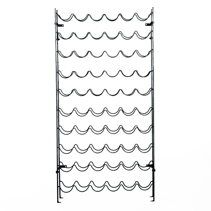 HomCom 60-Bottle Low Profile Wall Mounted Wine Bottle Storage Display Rack