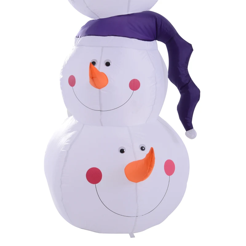 HOMCOM 9’ Outdoor Lawn Inflatable Inflatable Christmas Arch - Smiling Snowmen