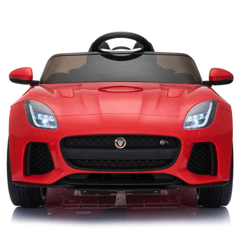 Open Box Aosom 12V Jaguar F-Type SVR Kids Battery Powered Ride On Car with Parent Remote Control - Red