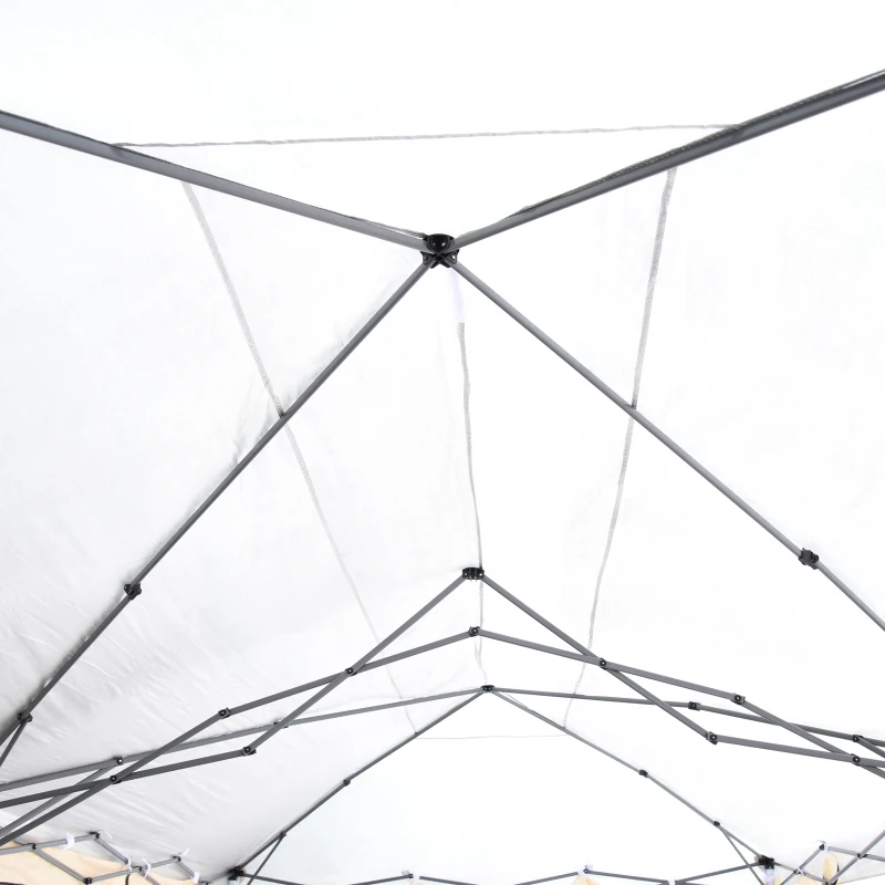 Outsunny 10' x 20' Pop Up Canopy Tent with Netting, Heavy Duty Large Party Tent, Instant Sun Shelter, with Carry Bag, for Backyard Garden Patio, Beige
