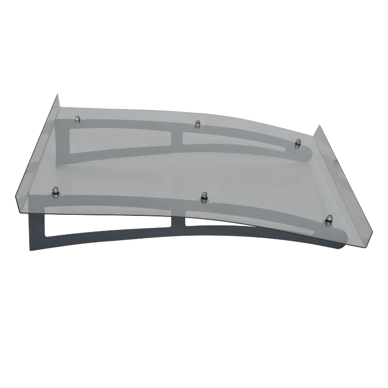 Outsunny 40" x 40" Acrylic Glass Front Door and Window Awning Canopy Kit - Clear