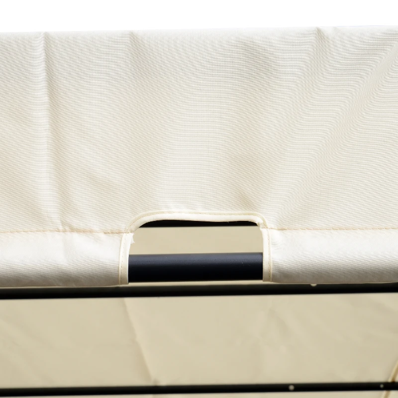 Outsunny 10’ x 12’ Steel Fabric Retractable Pergola Canopy Shade Kit - Cream White