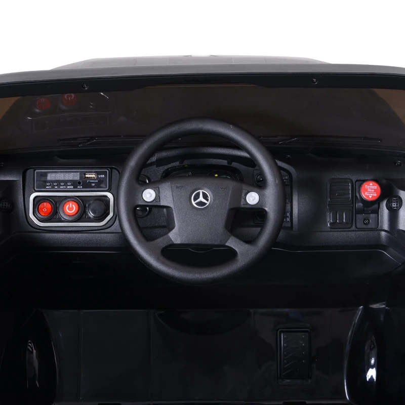 Aosom 12V Mercedes-Benz Zetros Kids Ride On Car Off Road Truck with Remote Control - Black