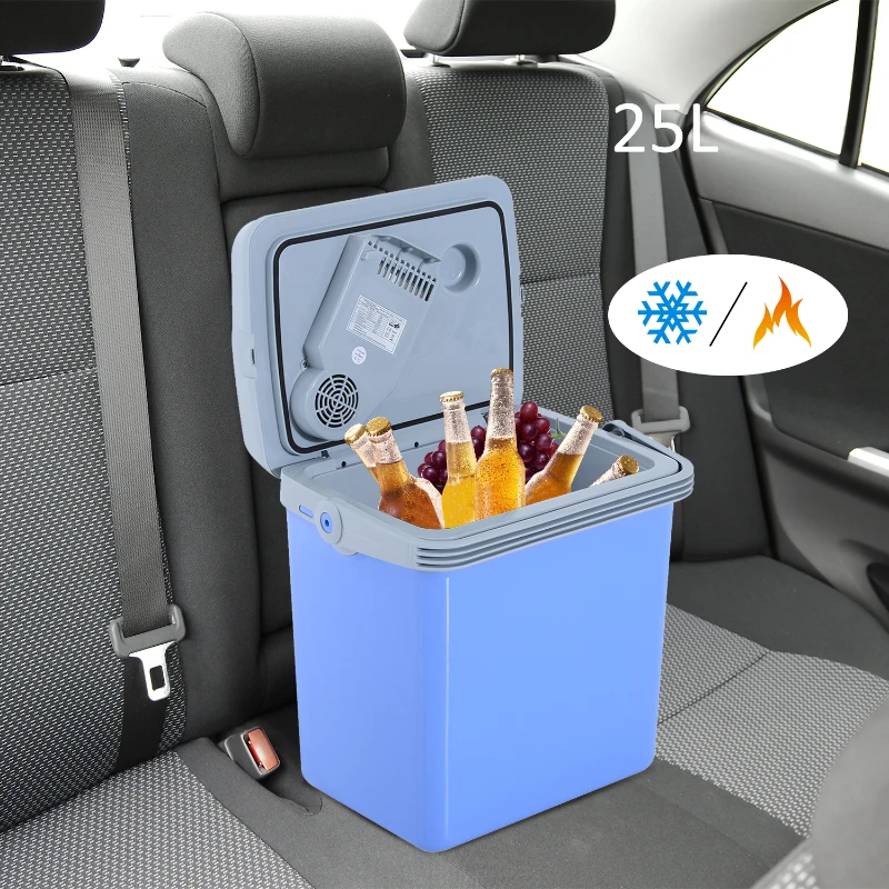 Outsunny 33 Quart 12V AC/DC Thermoelectric Portable Cooler / Warmer w/ Car Adapter - Blue
