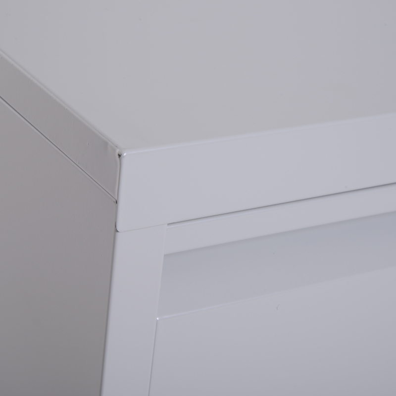 HomCom 32" W x 18" D x 30" H 3 Drawer Steel Metal Lateral File Cabinet