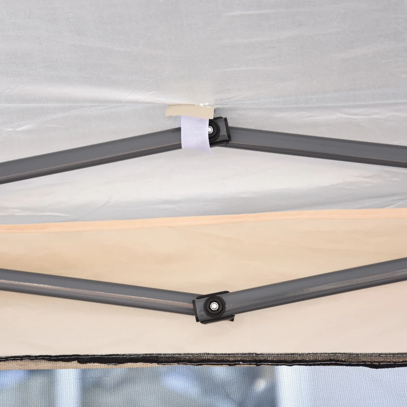 Outsunny 10' x 20' Pop Up Canopy Tent with Netting, Heavy Duty Large Party Tent, Instant Sun Shelter, with Carry Bag, for Backyard Garden Patio, Beige