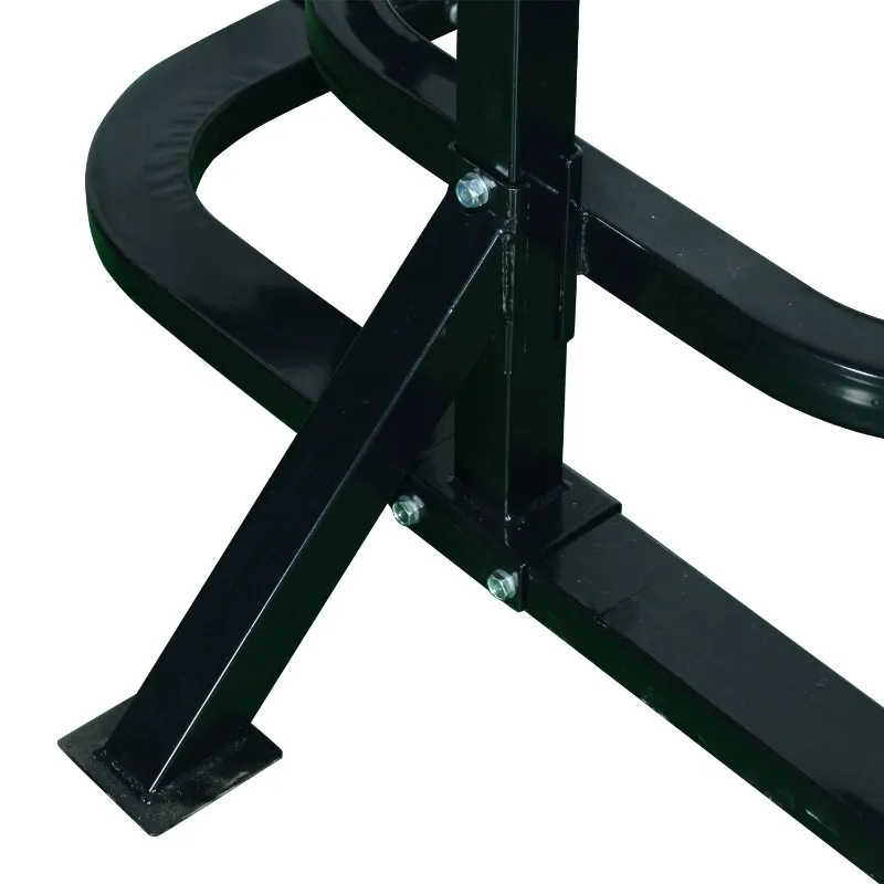 Soozier Adjustable Lower Body Leg Curl Fitness Machine - White / Black