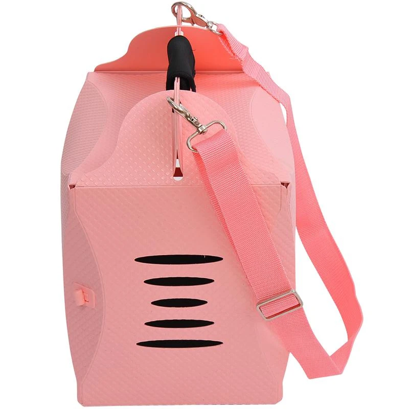 Pawhut Portable Folding Pet Dog Travel Carrying Tote Bag House Kennel - Pink
