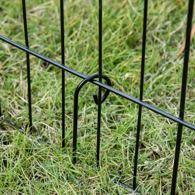 PawHut 87" x 41" Crate Galvanized Metal Outdoor Pet Enclosure with Removeable Protective Cover Black/White