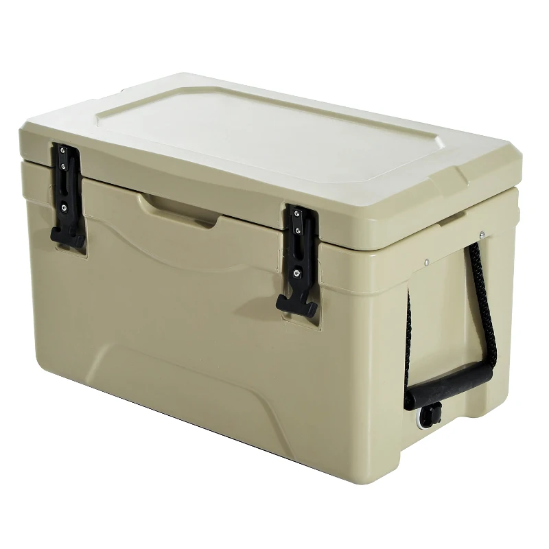 Outsunny 32 Quart Rotomolded Outdoor Portable Camping Cooler and Ice Chest Box