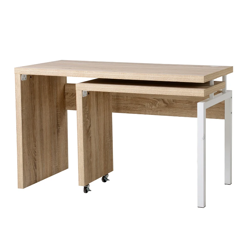 HomCom Modern Rotating Nesting L-Shaped Computer Desk Workstation