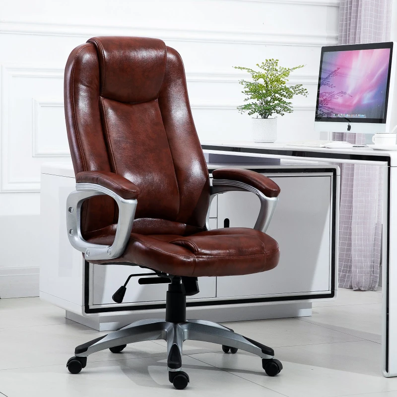 Vinsetto PU Leather High Back Ergonomic Executive Office Chair Computer Desk Seat