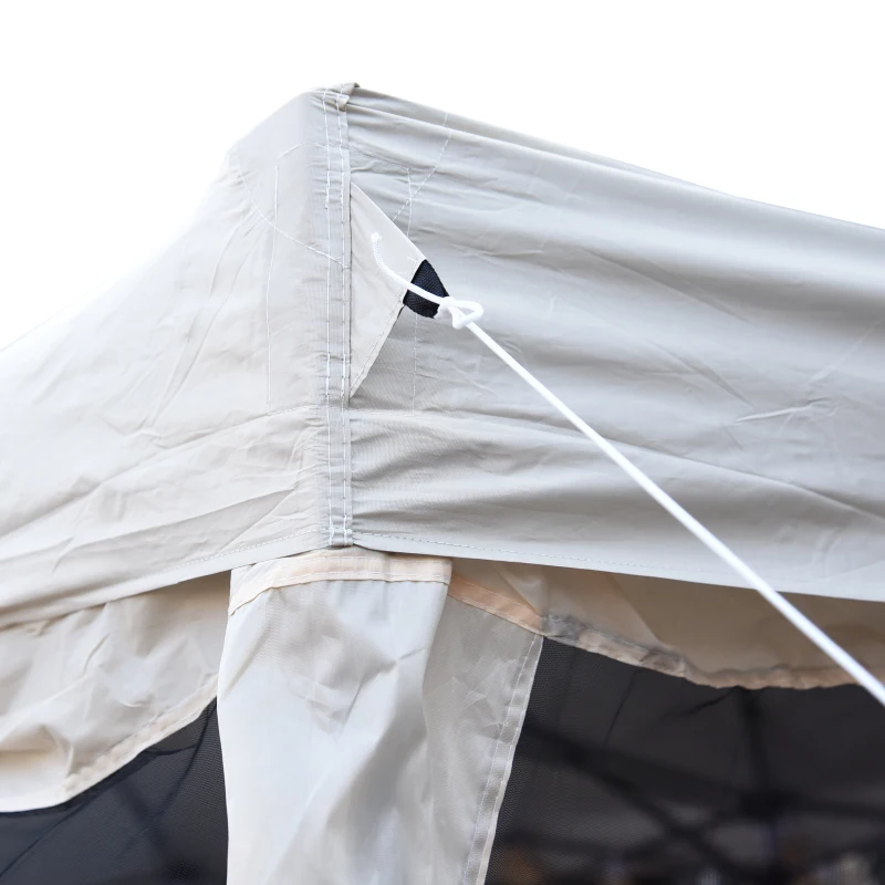 Outsunny 10' x 20' Pop Up Canopy Tent with Netting, Heavy Duty Large Party Tent, Instant Sun Shelter, with Carry Bag, for Backyard Garden Patio, Beige