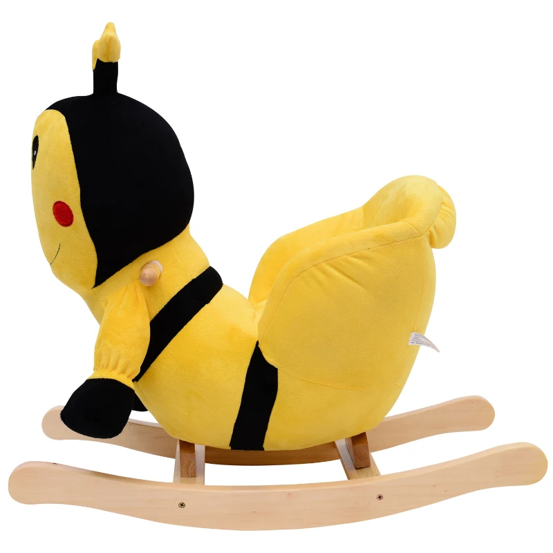 Qaba Kids Plush Rocking Horse-Style Bumble Bee Theme Chair