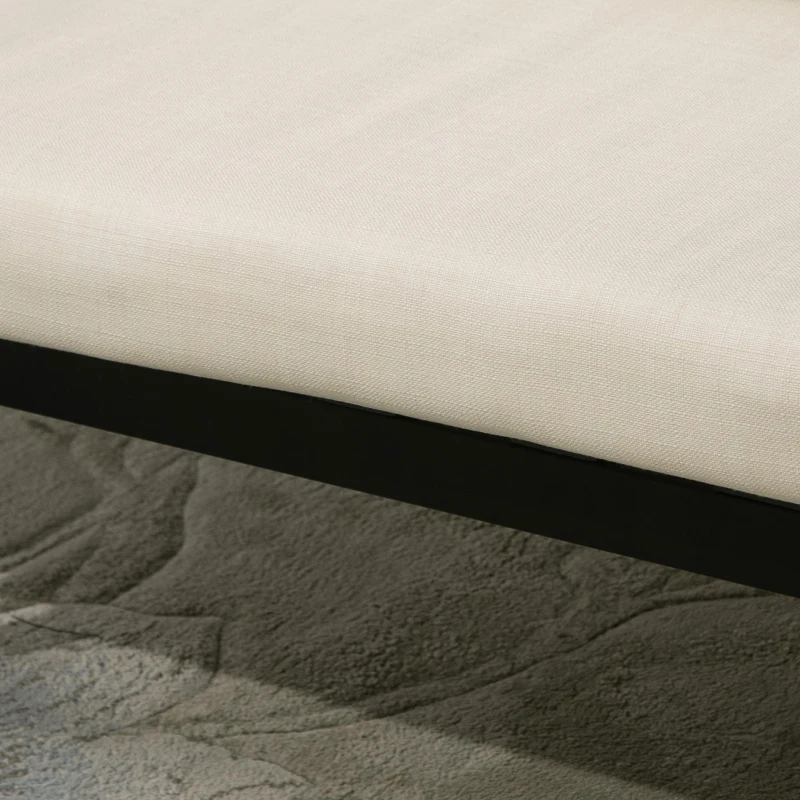 HOMCOM Convertible 3-Position Relaxing Futon Birch Wood Daybed Lounger Sofa Bed Loveseat - Black/Cream White