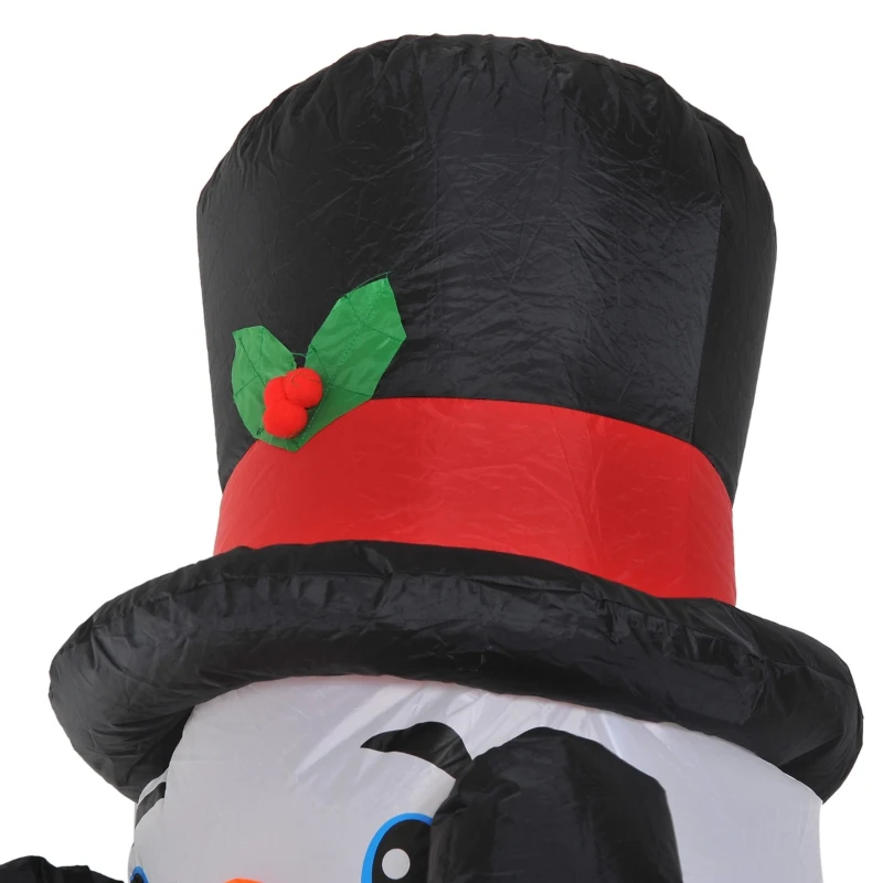 HomCom 7' Tall Outdoor Animated Inflatable Inflatable Christmas Lawn Decoration - Shivering Snowman