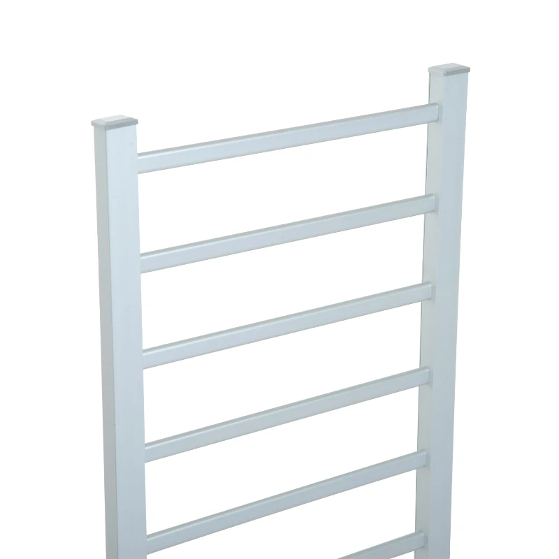 HomCom 6-Bar Bathroom Freestanding Aluminum Electric Heated Towel Warmer Drying Hanger Rack