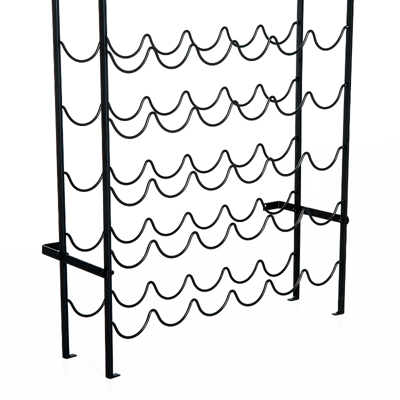 HomCom 60-Bottle Low Profile Wall Mounted Wine Bottle Storage Display Rack