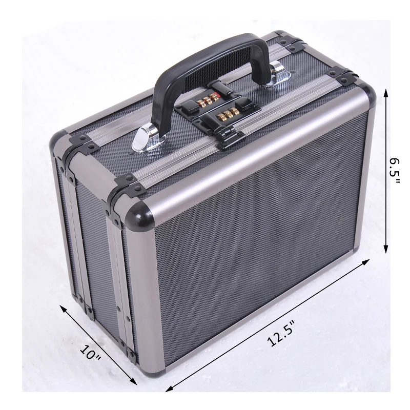 HomCom Lightweight Double Sided Hard Box Combination Lock Secure Gun Safe